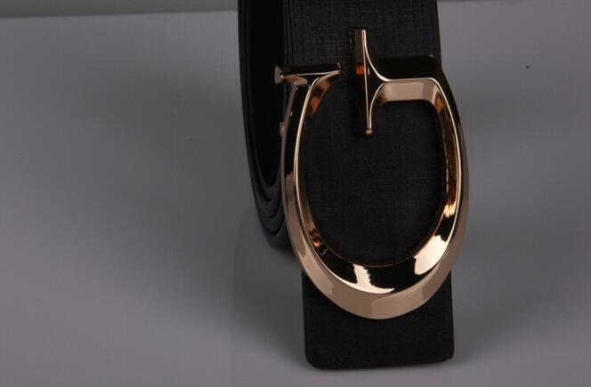 Luxury Design Gold G-shaped Buckle Belt For Men-JonasParamount