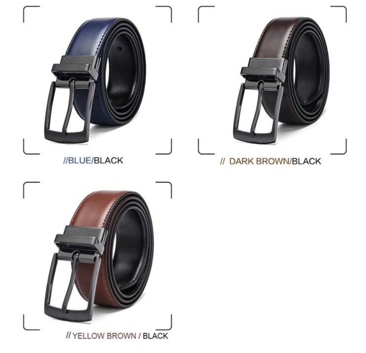 High Quality Luxury Reversible Genuine Leather Belt For Men -JonasParamount