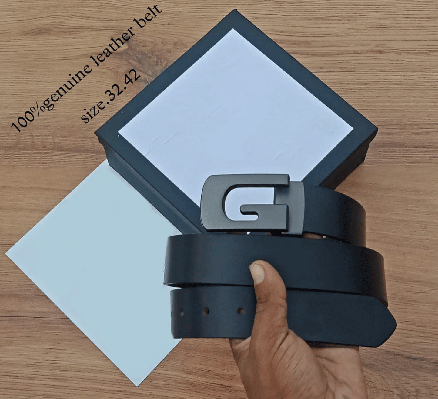 Trendy Curve G Pattern Leather Strap Belt For Men's-JonasParamount