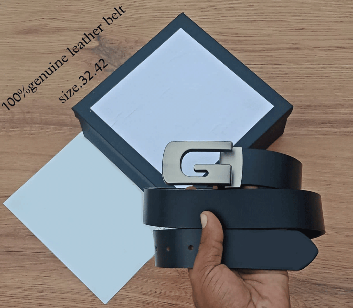 Trendy Curve G Pattern Leather Strap Belt For Men's-JonasParamount