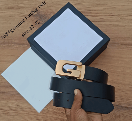 Trendy Curve G Pattern Leather Strap Belt For Men's-JonasParamount