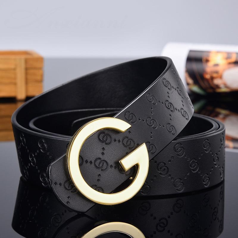 High Quality Luxury G-Shape Leather Belt For Men-JonasParamount