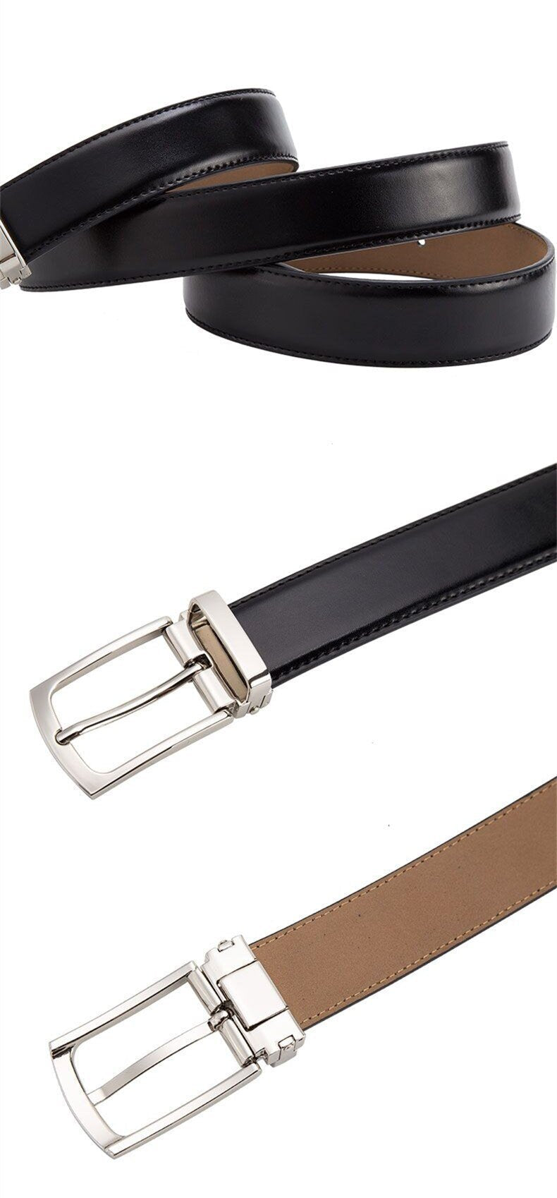 Classic Genuine Leather Strap Belt For Men-JonasParamount