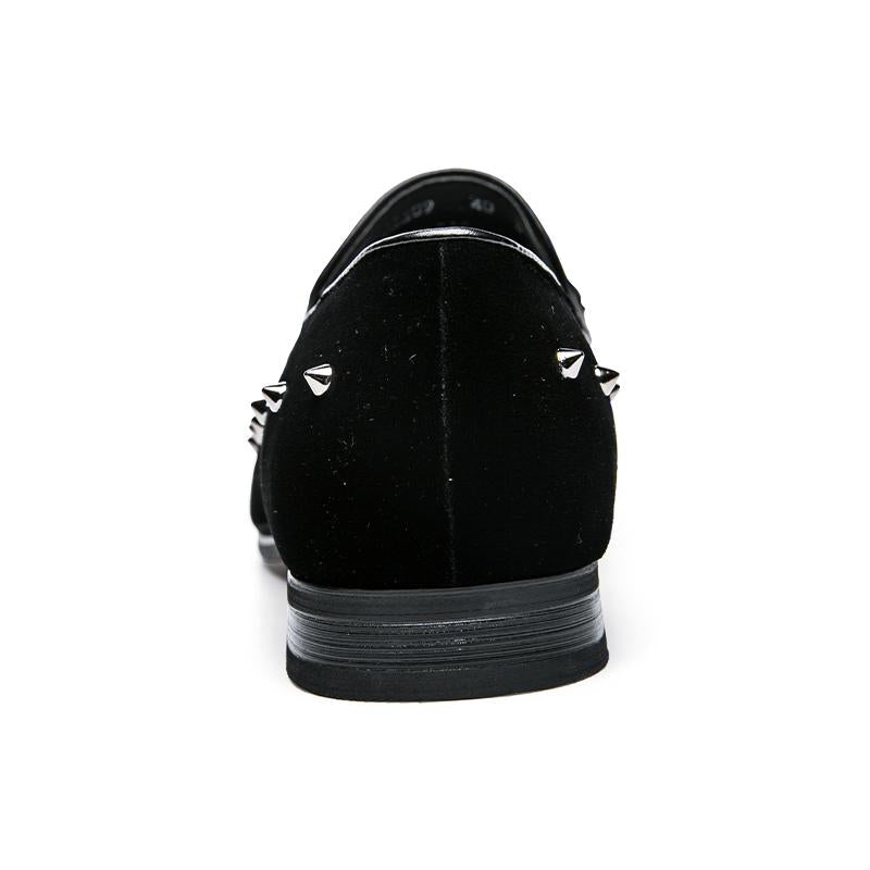 Mens Fashion wedding rivet Leather Moccasins for Men High Quality Slip On Flats Loafers