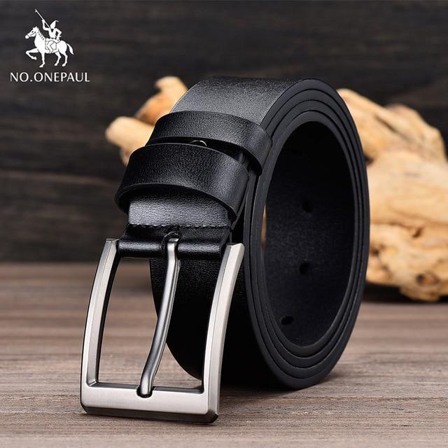 Premium Quality Pin Buckle Genuine Leather Belt For Men in Color Variant- JonasParamount