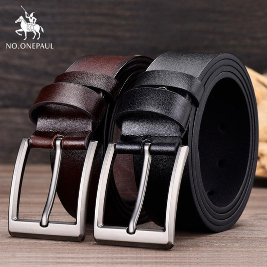 Premium Quality Pin Buckle Genuine Leather Belt For Men in Color Variant- JonasParamount