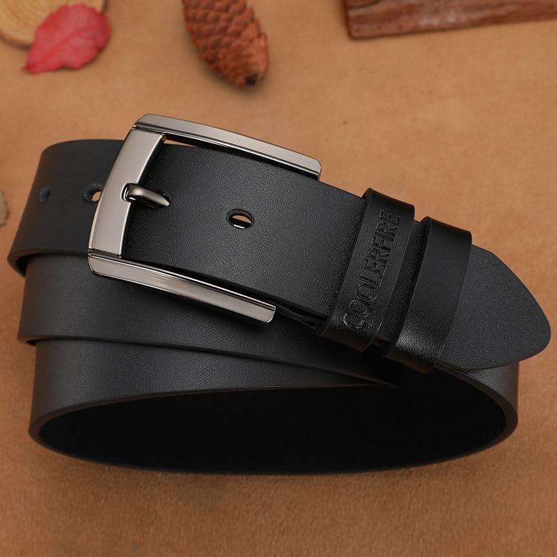 Trendy Sqaure Genuine Leather Needle Buckle Belt For Men-JonasParamount