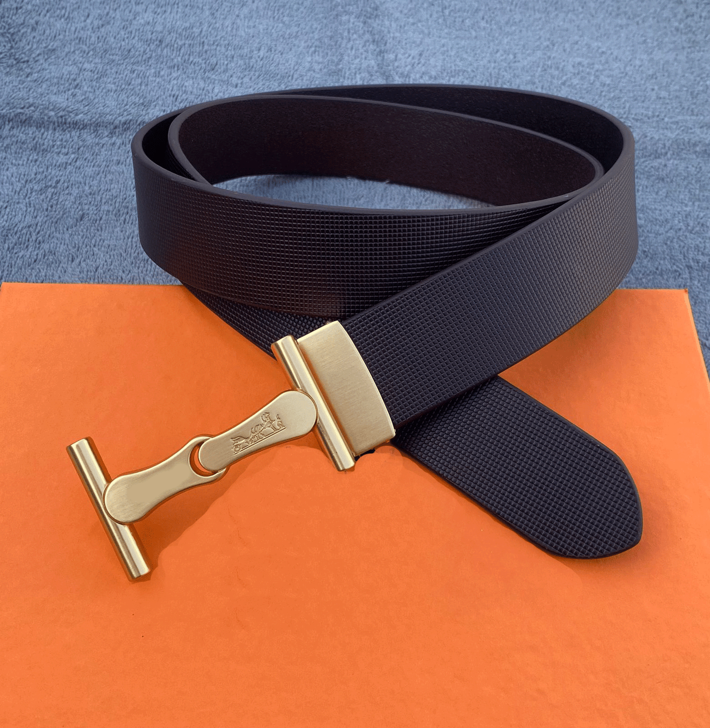 Trendy H Letter Leather Strap Belt For Men's-JonasParamount