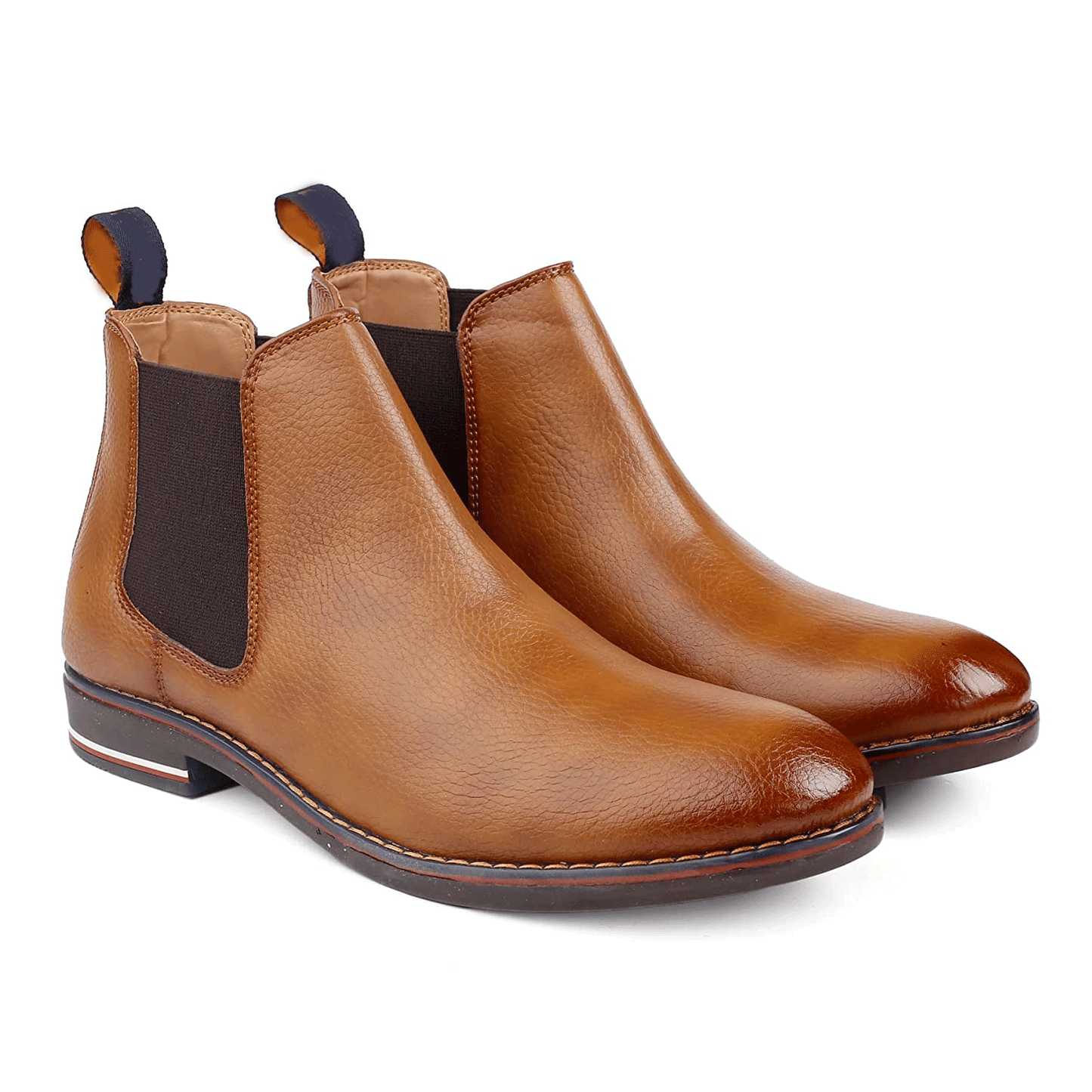 Classy Ankle British Design Tan Chelsea Boots For Men-JonasParamount