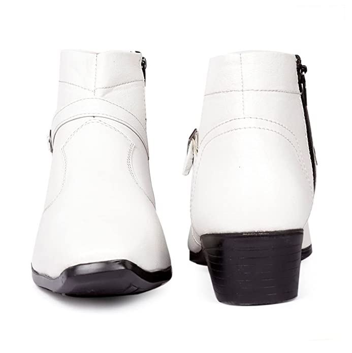 Fashionable Height Increasing Formal Buckle Zipper Boots For Men's-JonasParamount