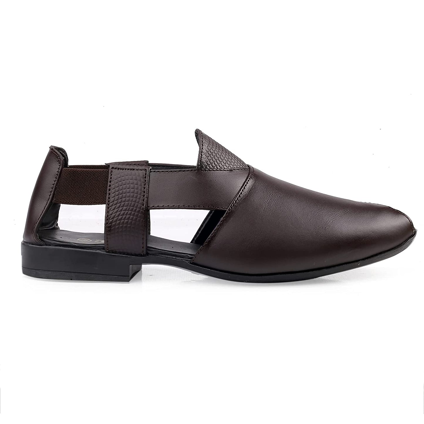 Stylish Peshawari Formal Genuine Leather Slip-on Sandal For Men's-JonasParamount
