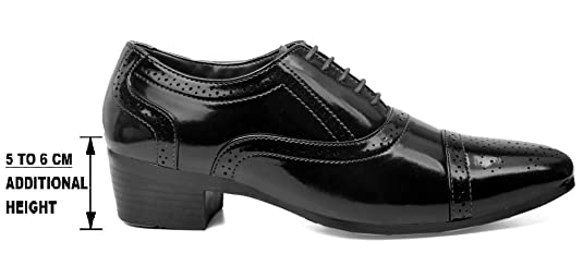 Height Increasing Faux Leather Lace-up Oxford Shoes for Men-JonasParamount