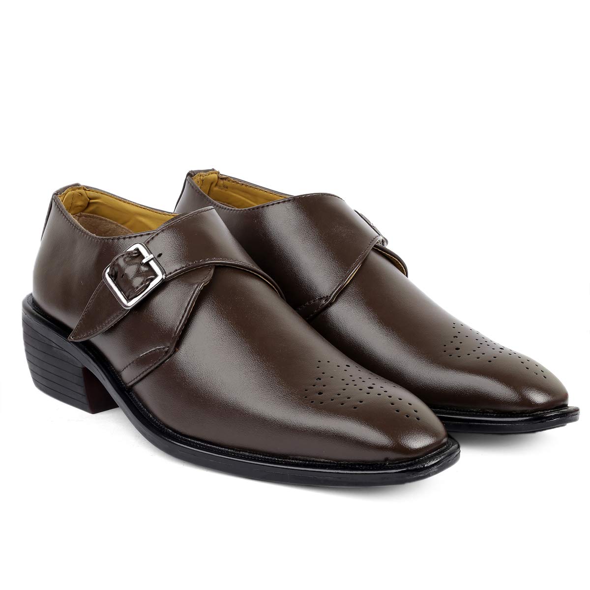 Classy Casual And Formal Brown Moccasin Monk Slip-on Shoes For Men-JonasParamount