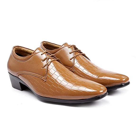 Synthetic Material Casual Lace-up Height Increasing Shoes-JonasParamount