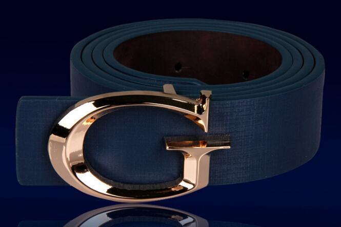 Luxury Design Gold G-shaped Buckle Belt For Men-JonasParamount
