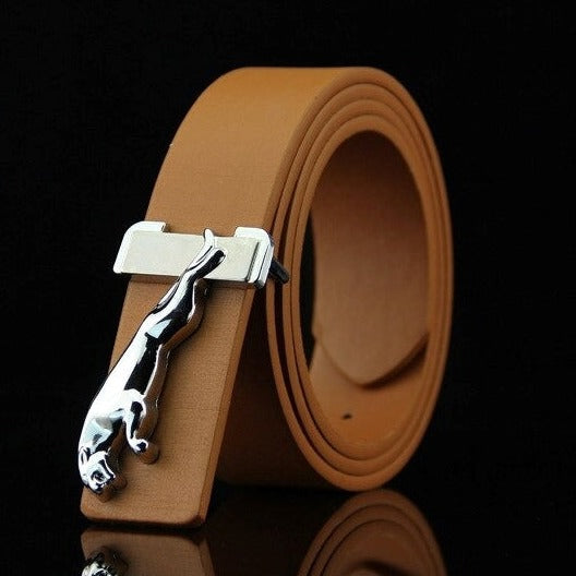 Classic Jaguar Design Leather Strap Belt For Men's-JonasParamount
