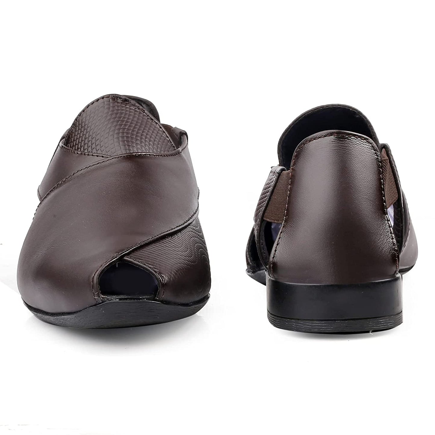 Stylish Peshawari Formal Genuine Leather Slip-on Sandal For Men's-JonasParamount