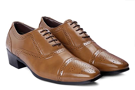 Height Increasing Faux Leather Lace-up Oxford Shoes for Men-JonasParamount