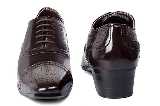 Height Increasing Faux Leather Lace-up Oxford Shoes for Men-JonasParamount