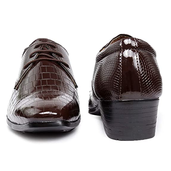 Synthetic Material Casual Lace-up Height Increasing Shoes-JonasParamount