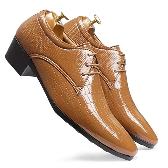 Synthetic Material Casual Lace-up Height Increasing Shoes-JonasParamount