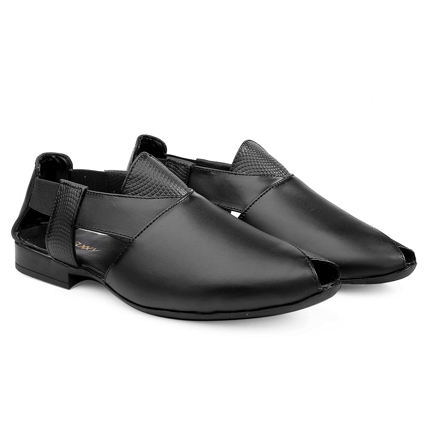 Stylish Peshawari Formal Genuine Leather Slip-on Sandal For Men's-JonasParamount
