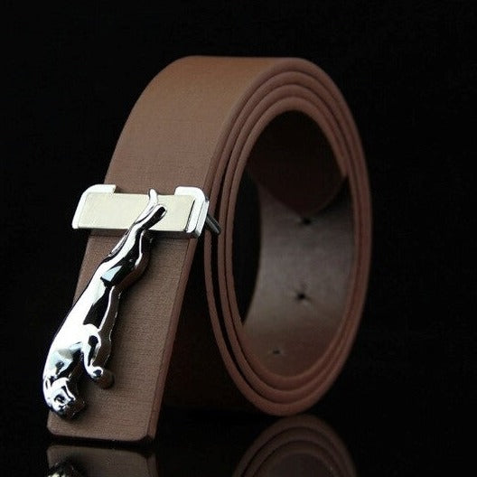 Classic Jaguar Design Leather Strap Belt For Men's-JonasParamount