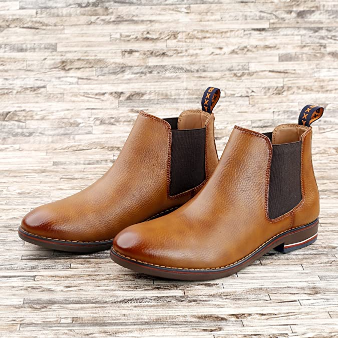 Classy Ankle British Design Tan Chelsea Boots For Men-JonasParamount
