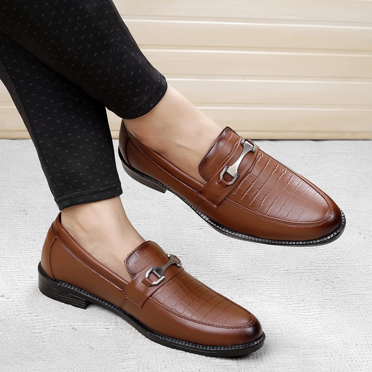 Classic Formal Genuine Leather Slip-on Shoes For Men's-JonasParamount