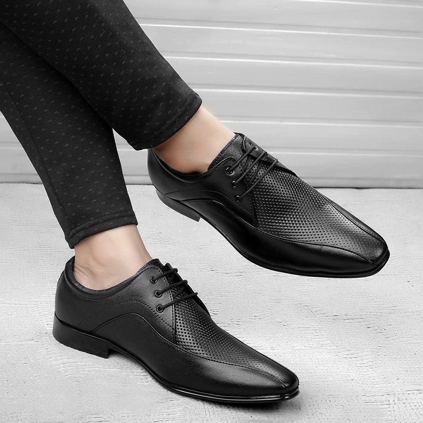 Luxury Design Formal Genuine Leather Lace-up Derby Shoes For Men's-JonasParamount