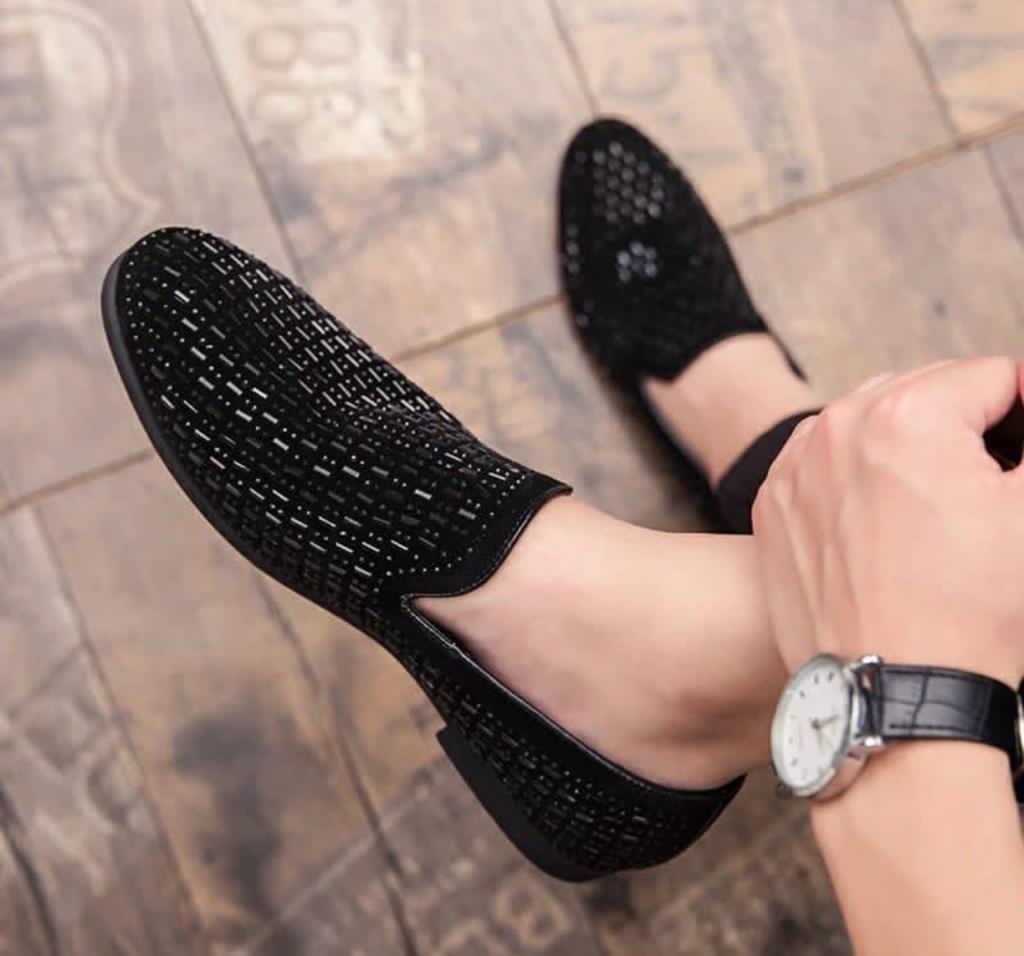 Fashion Studded Moccasins Shoes For Party And Wedding Occasion - JonasParamount