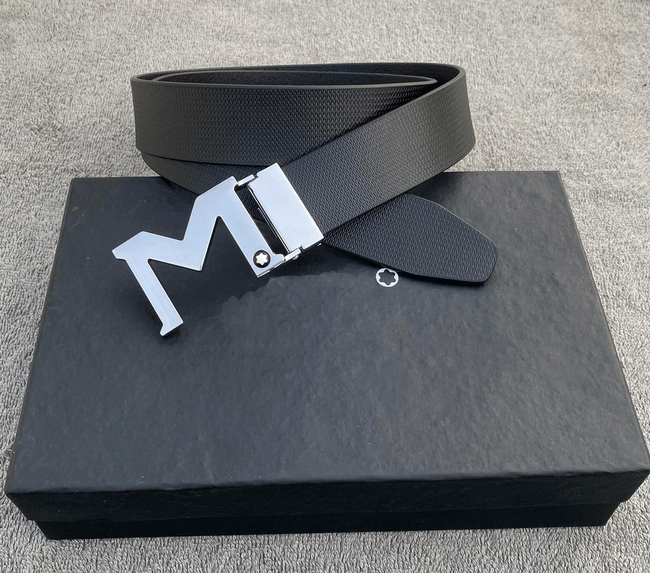 M Latter Leather Strap Designer Belts For Men's -JonasParamount