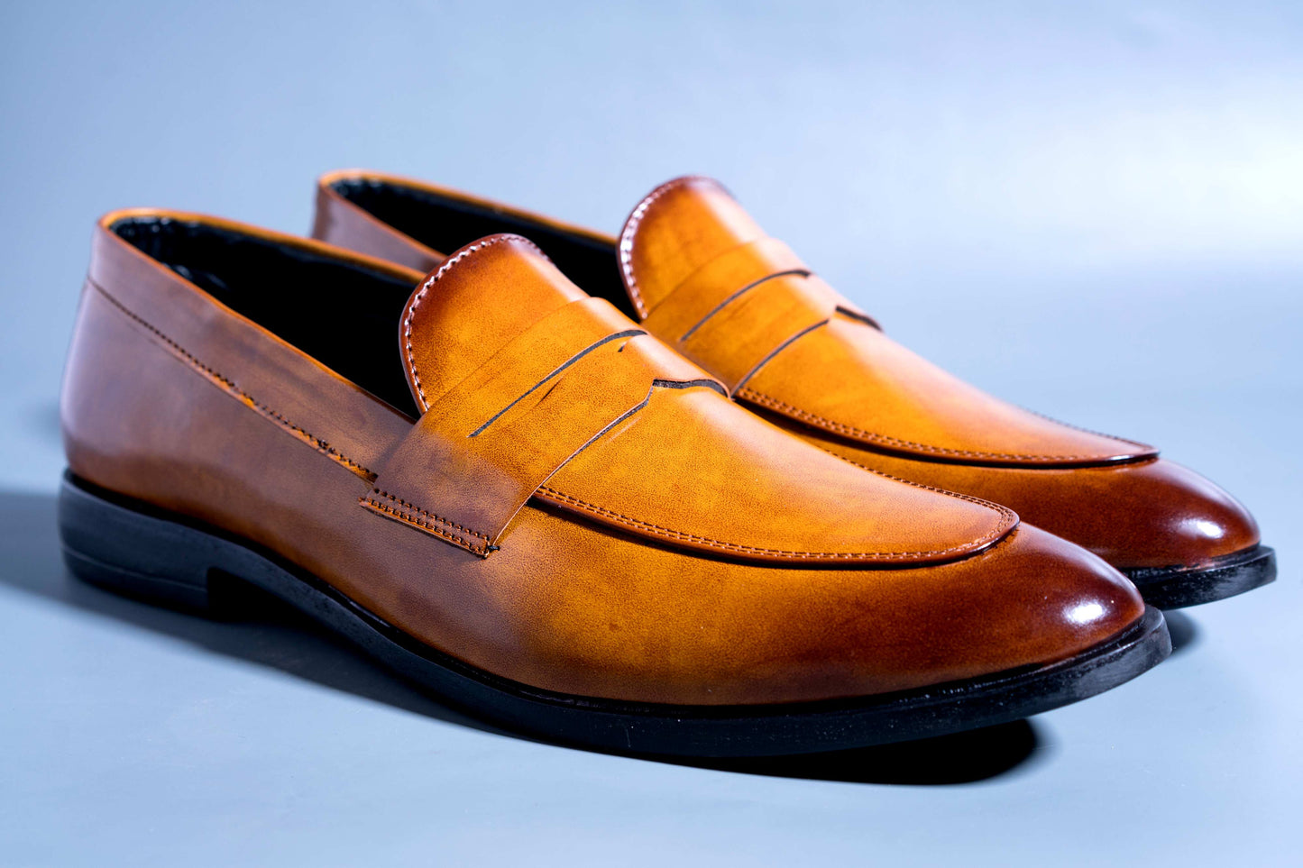 Stylish Men Suede Shoes Fashion Pointed Business And Partywear Leather Slip On Loafer Tan Color-JonasParamount