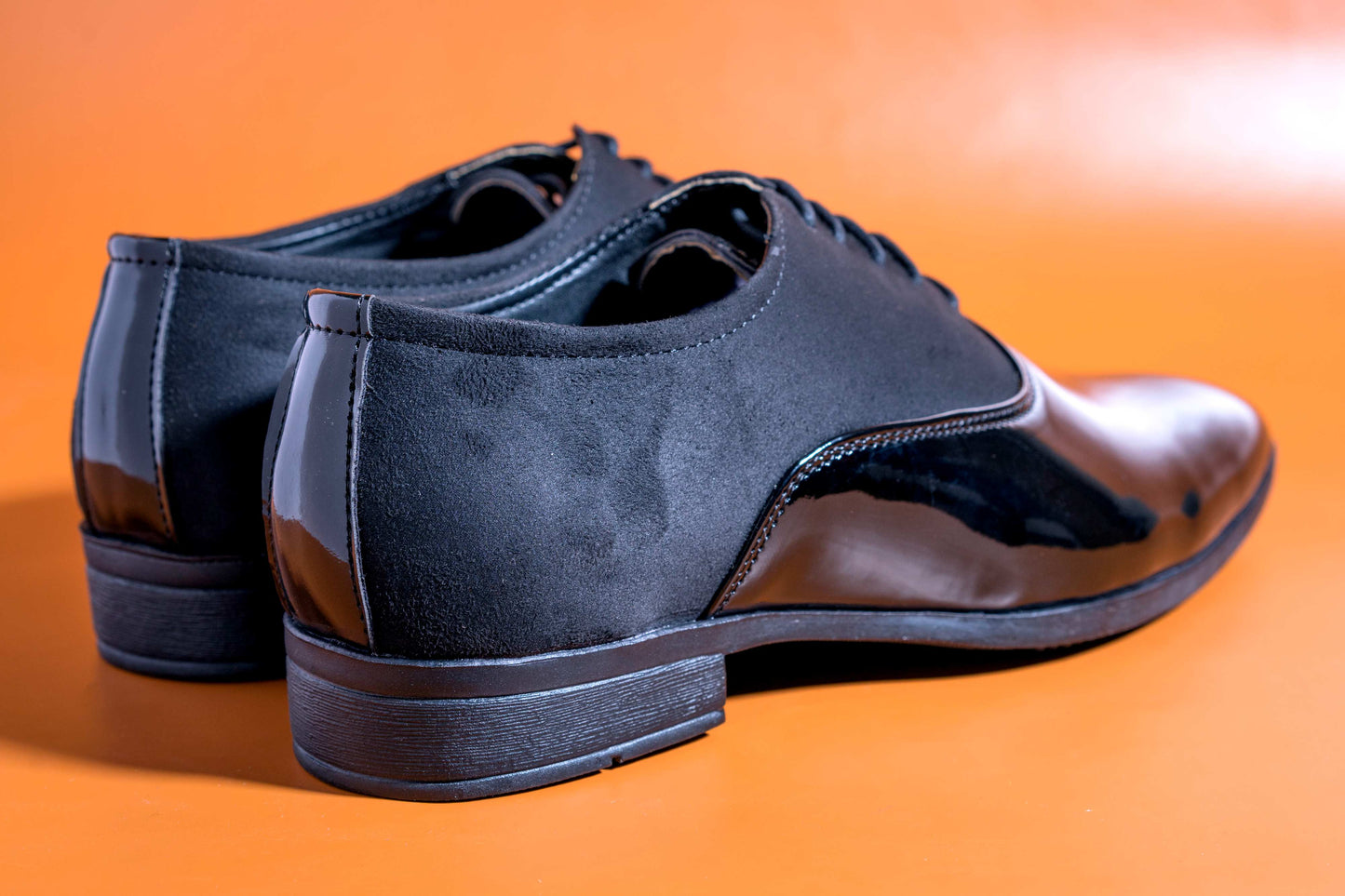 New Fashion Elegant And Classy Shiny Black Formal Suede Shoes For Men-JonasParamount