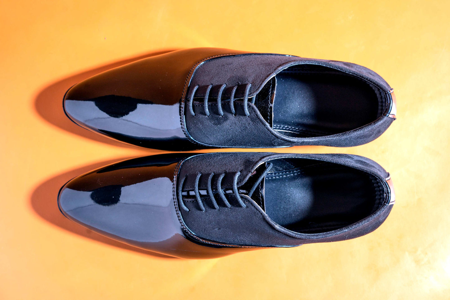 New Fashion Elegant And Classy Shiny Black Formal Suede Shoes For Men-JonasParamount