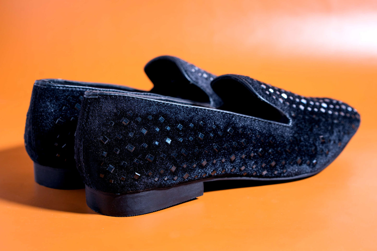 New Fashion Black Premium Studded Moccasins Casual And Party Wear Suede Shoes For Men-JonasParamount