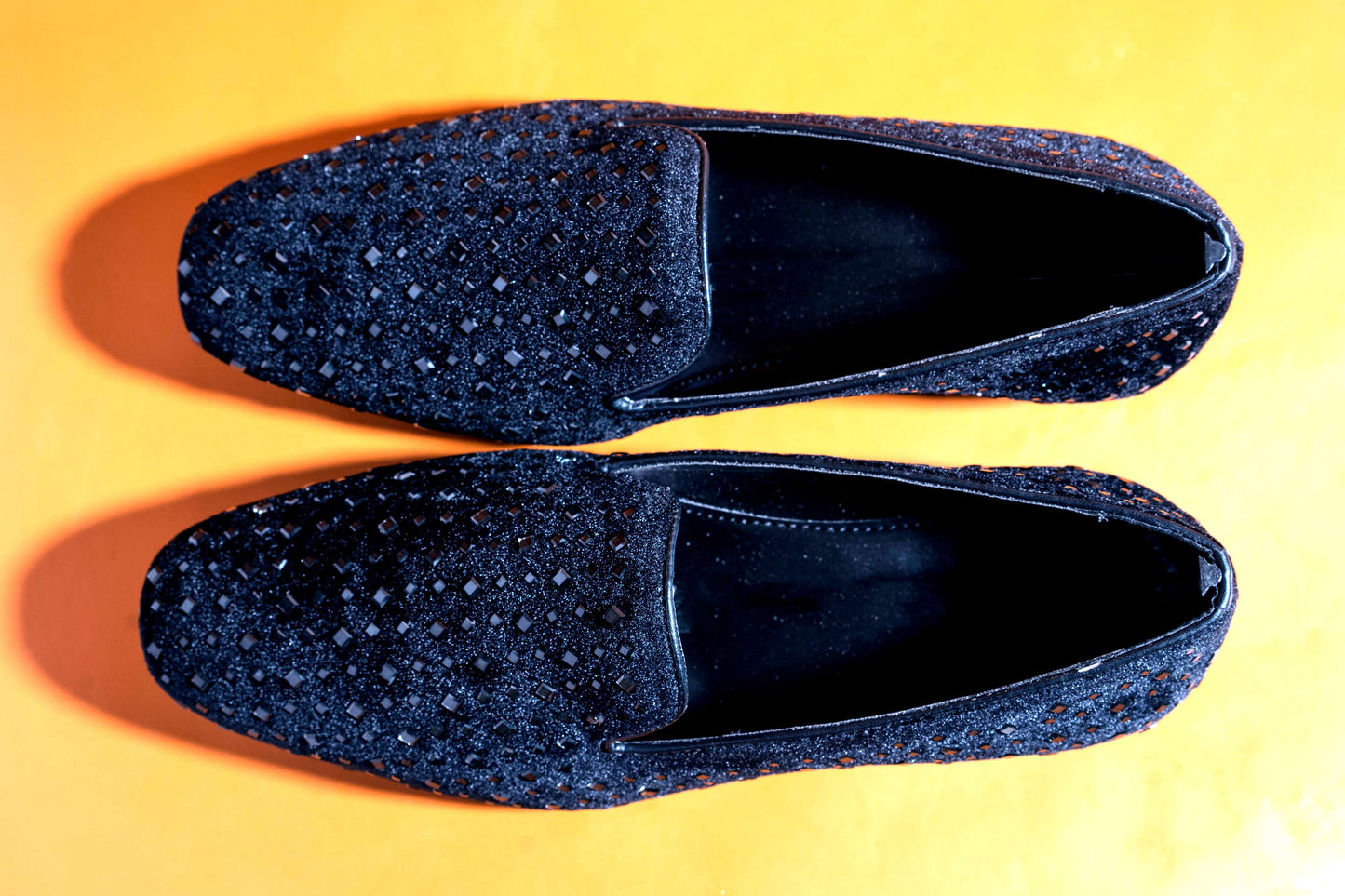 New Fashion Black Premium Studded Moccasins Casual And Party Wear Suede Shoes For Men-JonasParamount