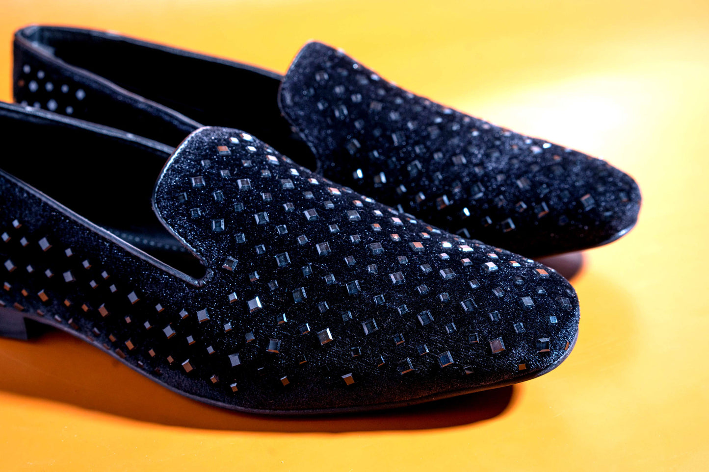 New Fashion Black Premium Studded Moccasins Casual And Party Wear Suede Shoes For Men-JonasParamount