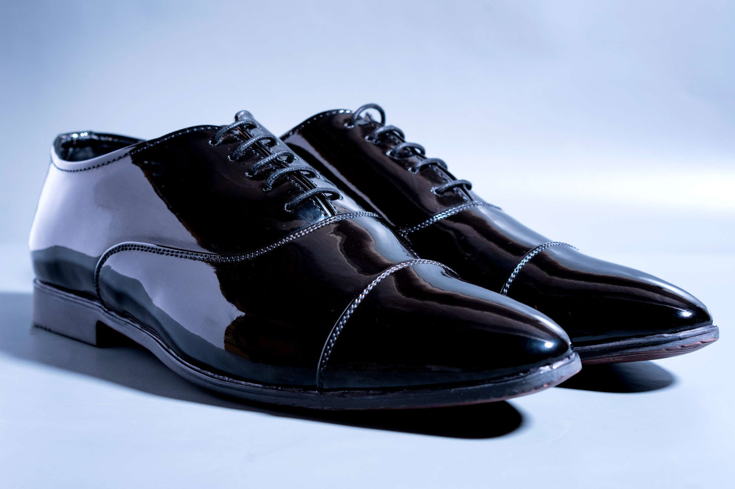 Shiny Black Men's Wear Pattern Premium Design Quality Oxford Formal Shoes-JonasParamount