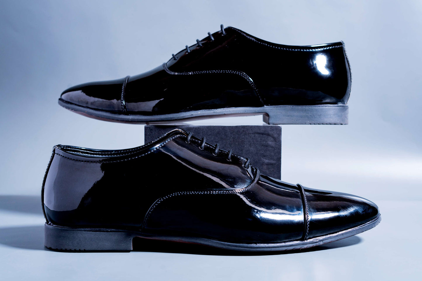 Shiny Black Men's Wear Pattern Premium Design Quality Oxford Formal Shoes-JonasParamount