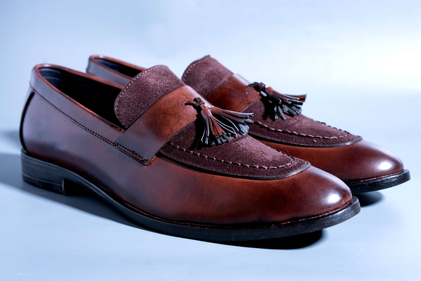 New Arrival Men's Brown Suede Shoes Fashion Pointed Business Leisure Leather Slip On Loafer-JonasParamount