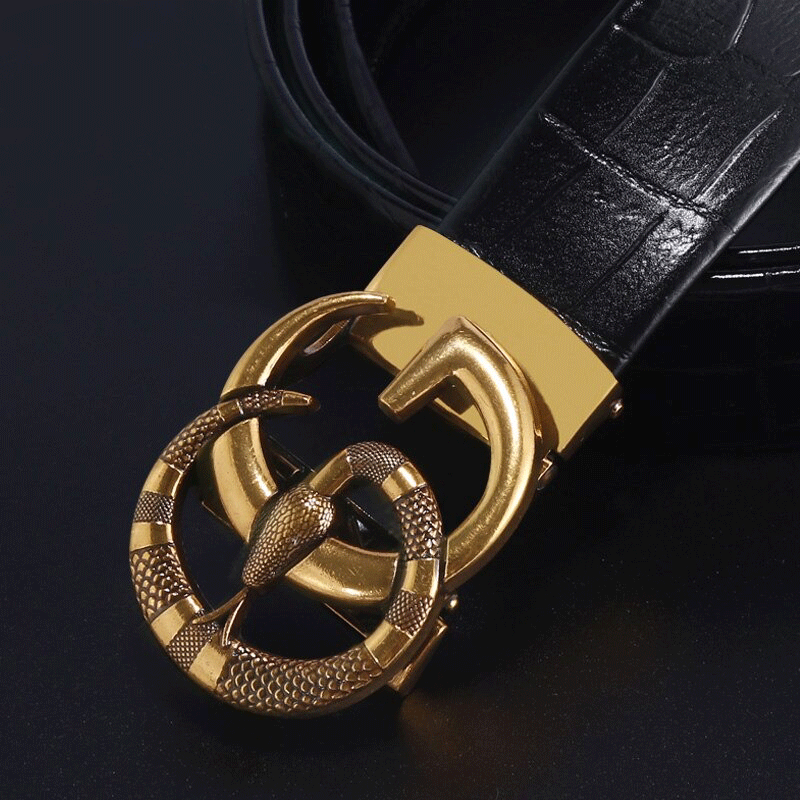 Fashion Alloy  Genuine Leather Constellation Avatar Buckle Belt-JonasParamount
