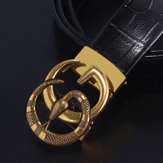 Fashion Alloy  Genuine Leather Constellation Avatar Buckle Belt-JonasParamount
