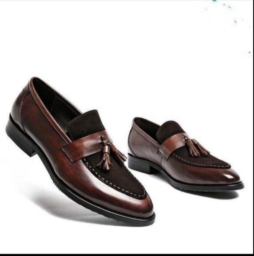 Stylish New Arrival Men's Suede Shoes Fashion Pointed Business Slip On Loafer-JonasParamount