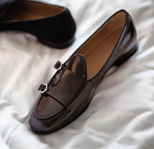 Fashion Glossy Tussle Moccasins Shoes For Office Wear And Casual Wear-JonasParamount