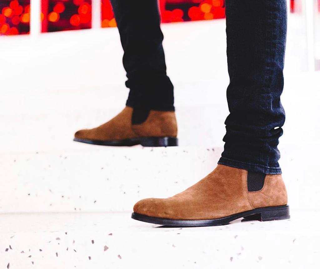 Stylish Valvet Pattern Casual Boots for Men-JonasParamount