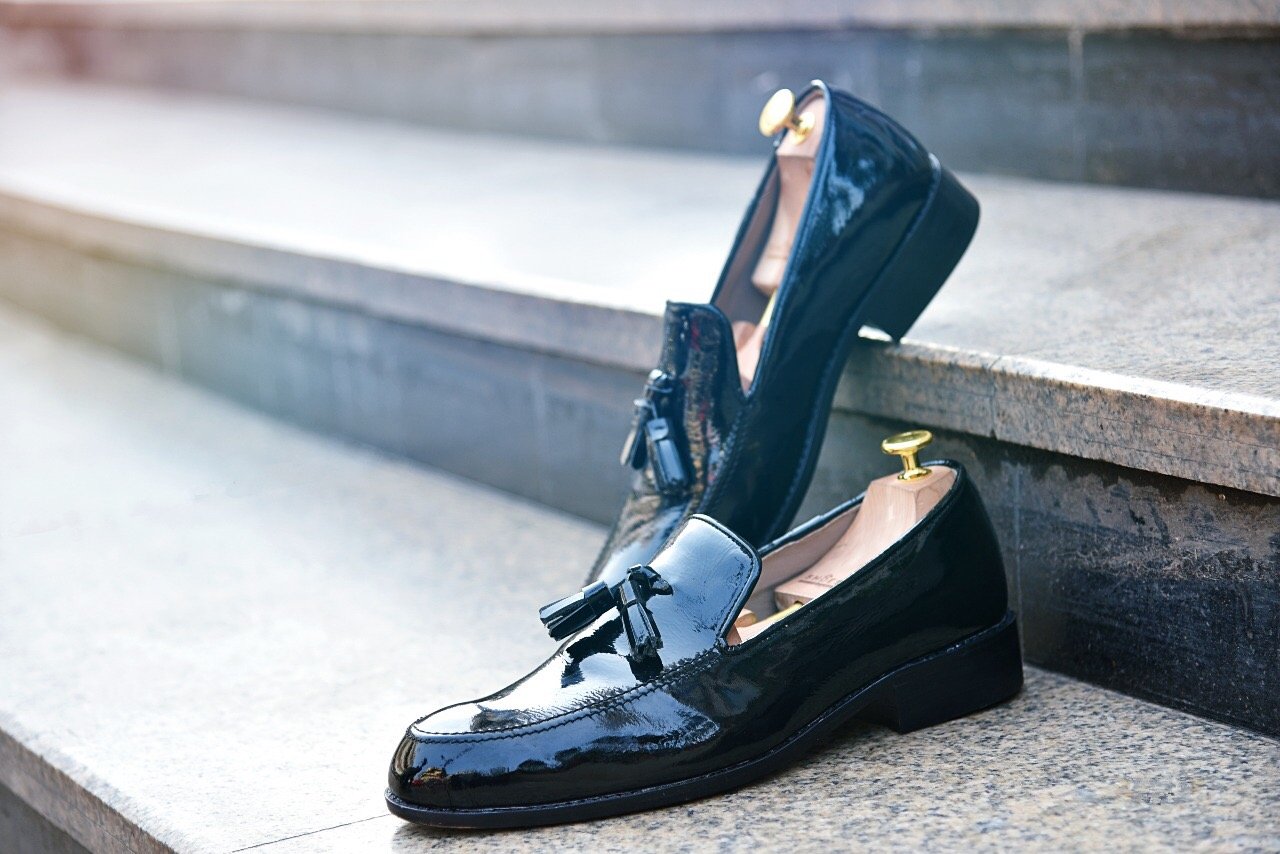 Classic Patent Slipons With Tassels For Men-JonasParamount