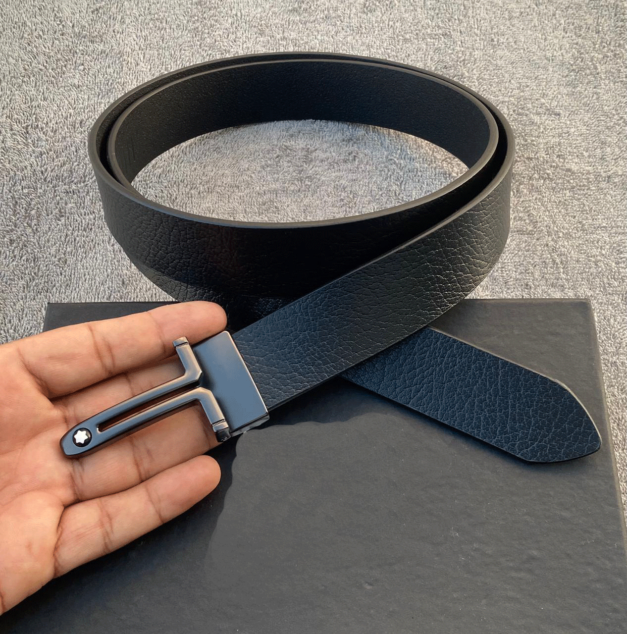 Classic Design Leather Strap Belt With Pressing Buckle-JonasParamount