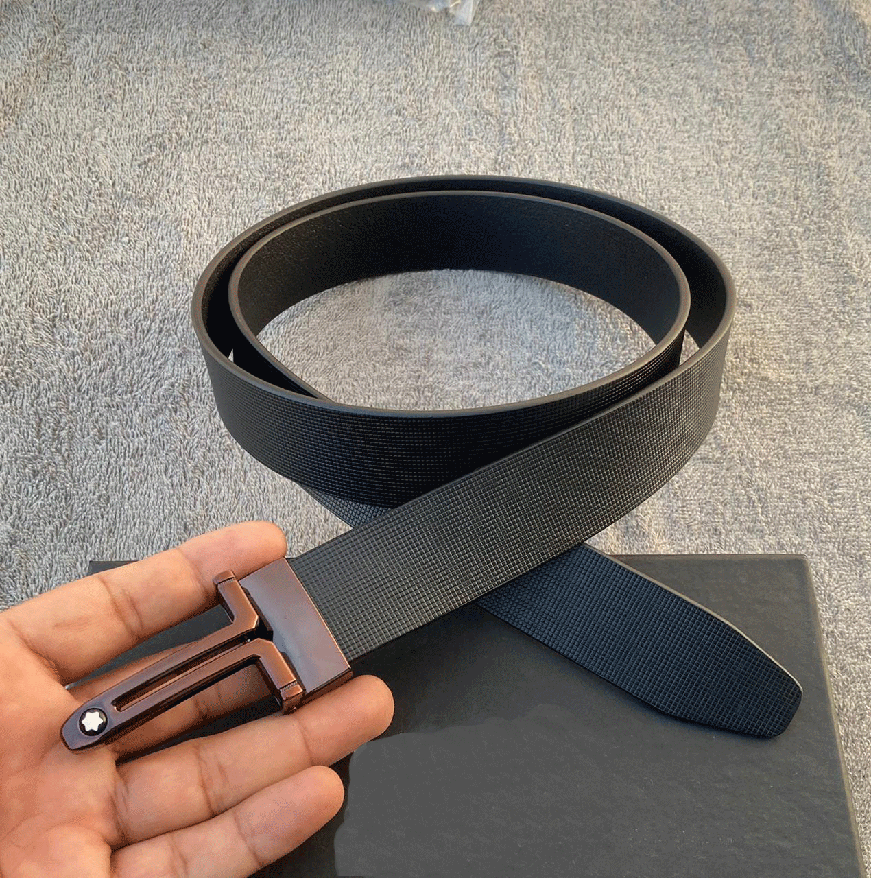 Classic Design Leather Strap Belt With Pressing Buckle-JonasParamount