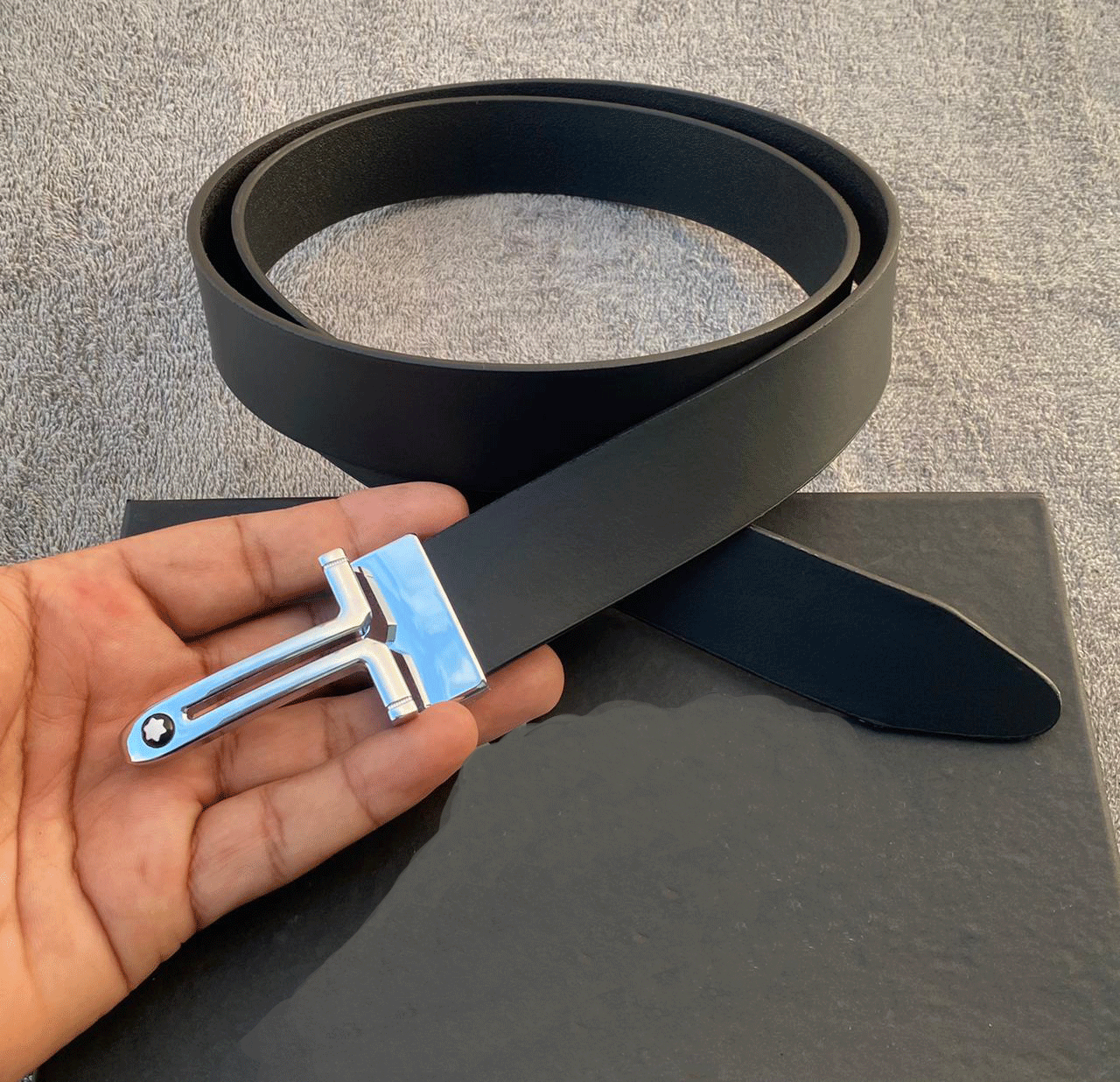 Classic Design Leather Strap Belt With Pressing Buckle-JonasParamount